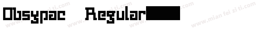Obsypac Regular字体转换